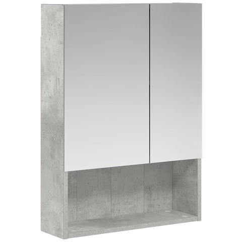 Mobiletto per specchio da bagno con lo scaffale Grigio cemento - Foto 1