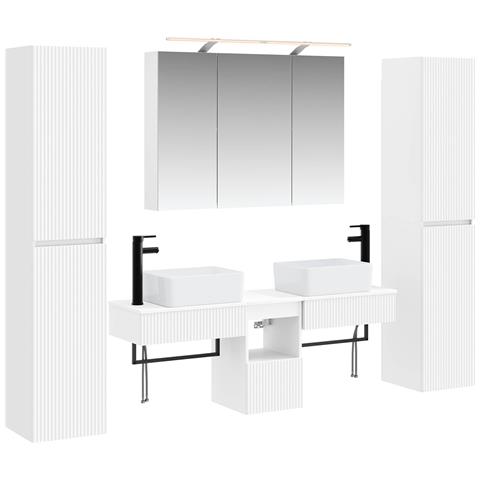 Set di mobili per il bagno 6 pcs Bianco - Foto 1