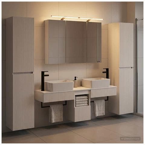 Set di mobili per il bagno 6 pcs Bianco - Foto 2