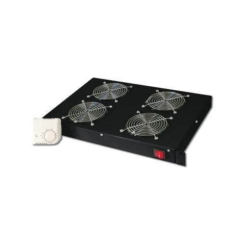 Sistema Di Ventilazione Con Termostato Montaggio Frontale In Armadio 19" Con 4 Ventole - Colore Nero - Foto 2