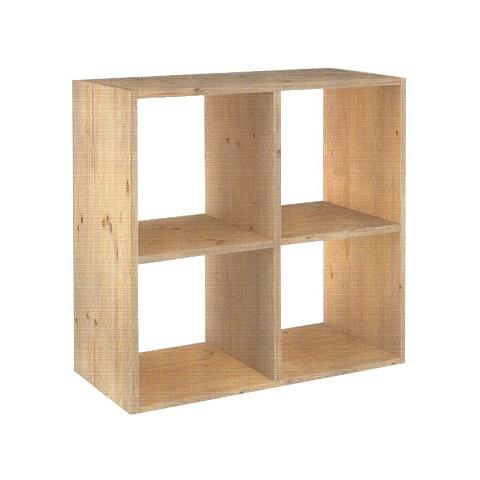 Cubo in Legno di Pino Multiuso Mobiletto Scaffale con Struttura Modulare - Foto 1