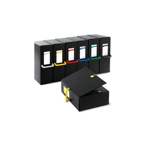 scatola archivio big next 120 nero / giallo 25x35cm dorso 12cm - Foto 1