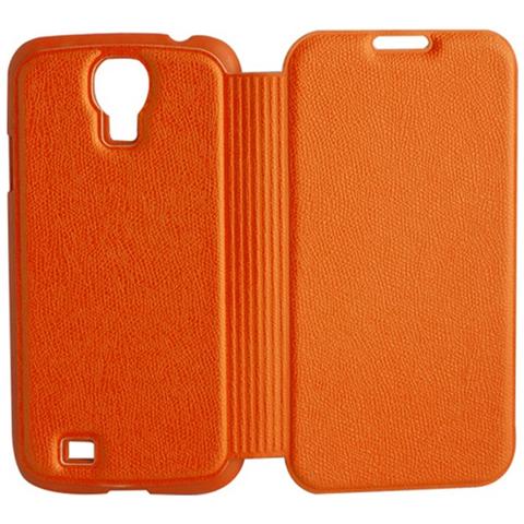 Custodia Flip Book Pelle Per Samsung I9500 Galaxy S4 - I9505 - I9502 Colore Arancione - Foto 1