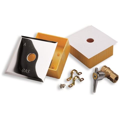 Scatole Per Rubinetti Gas Incasso, Scatola Cm. 12x12x6 Coperchio Verniciato Bianco Mm. 140x140 In Materiale Plastico - Foto 1