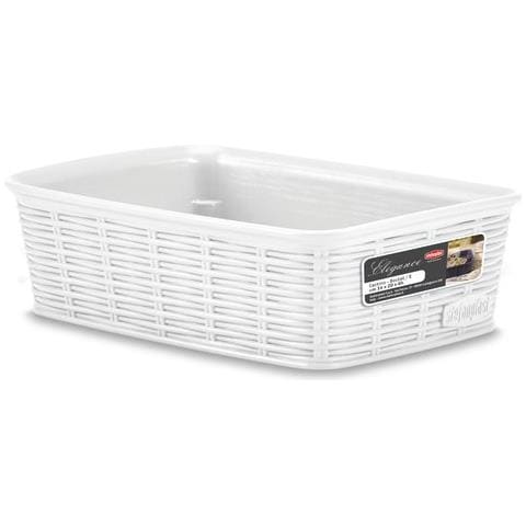 Cestino Elegance Rattan 20x14x6 Bianco - Foto 3