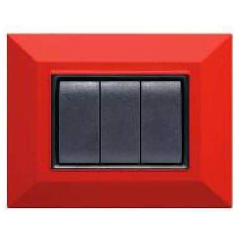 Placca Placchetta Placchette Compatibili Per Serie Axolute Sq Colorate - Rosso 3 - Foto 1