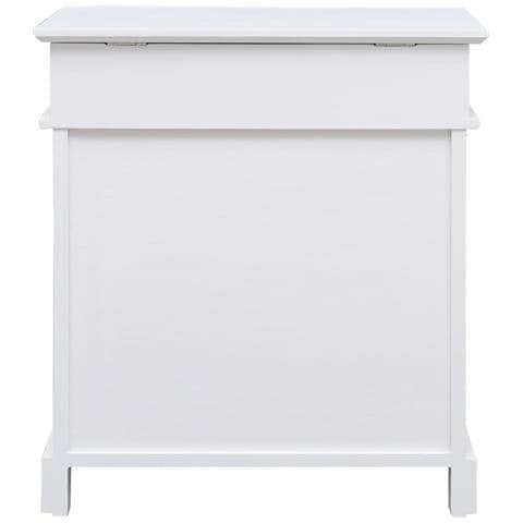 Scarpiera Bianca 50x28x58 Cm In Legno Di Paulownia - Foto 2