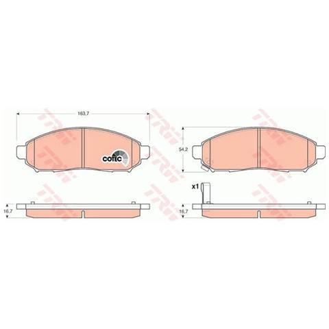 Kit Pastiglie Freno Gdb3404 - Foto 1