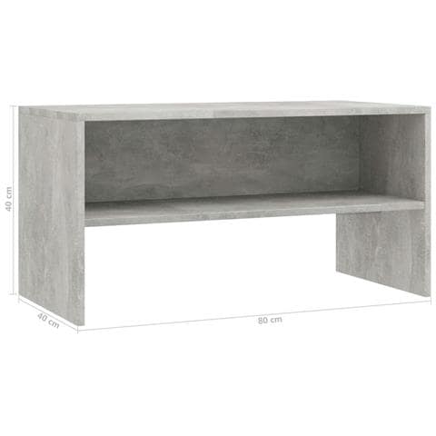 Mobile Tv Grigio Cemento 80x40x40 Cm In Truciolato - Foto 2