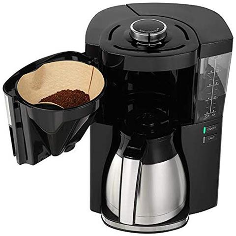 Bomann 1000W Caffè Macchina Vetro Caraffa Filtro Automatico Warmhalte Piastra Nero Inox 
