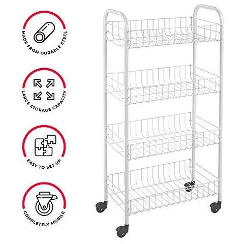 Carrello Da Cucina Con 4 Cestini Pisa Bianco - Foto 2