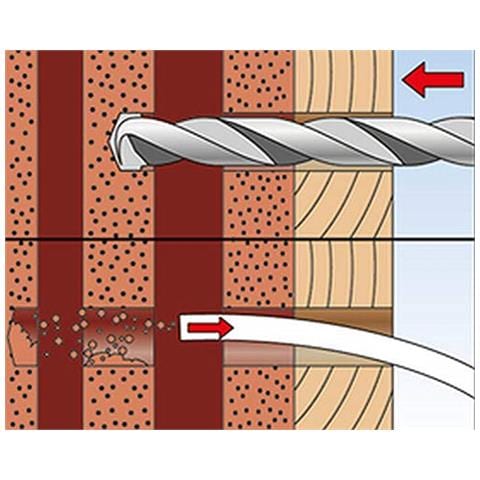 Tasselli Prolungati Sxrl 8x60 T (50 Tasselli, 50 Viti) Per: Facciate, Controsoffitti E Sottostrutture Per Tetti In Legno E Metallo, Cornici In Legno, Serramenti E Finestre, 540.113 - Foto 2