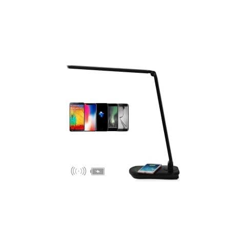 Led Table Lamp Black 8w With Wireless Charging Function - Foto 1