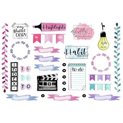 Zweckform Zdesign Trend Sticker Lettering Frame+titel Konturgestanzt, Aus Hochwertigem Fsc-papier, - 1 Stck (54544)  - Foto 2