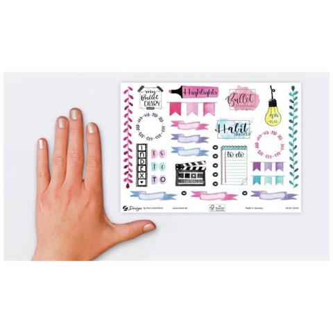 Zweckform Zdesign Trend Sticker Lettering Frame+titel Konturgestanzt, Aus Hochwertigem Fsc-papier, - 1 Stck (54544)  - Foto 3