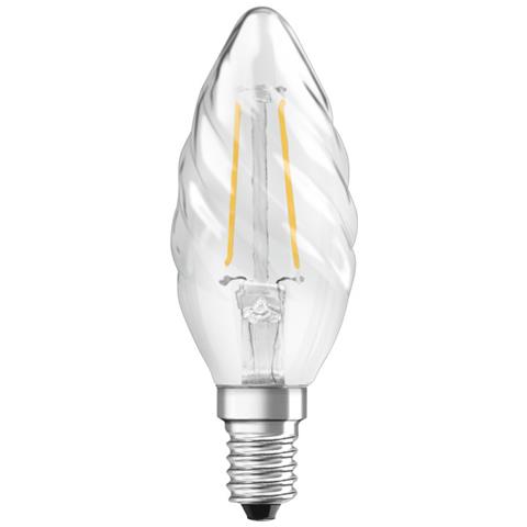 Lampadina Led Filamento Trasparente Fiamma Ritorto - 2.5w Equivalente 25w E14 - Bianco Caldo - Foto 7