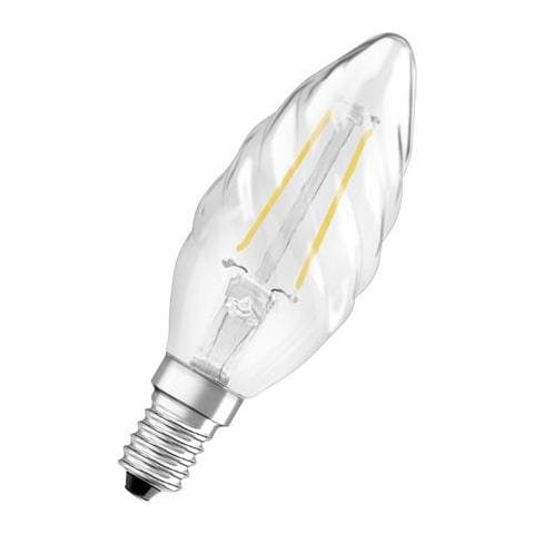 Lampadina Led Filamento Trasparente Fiamma Ritorto - 2.5w Equivalente 25w E14 - Bianco Caldo - Foto 2