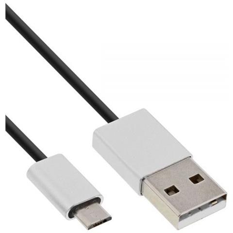 31730I 3m USB A Micro-USB B Alluminio, Nero cavo USB - Foto 1