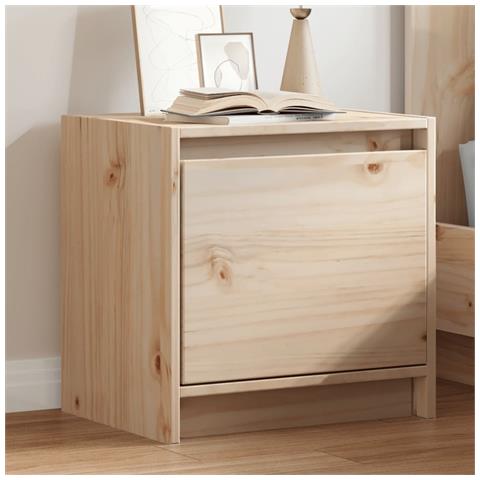 Comodino 40x30,5x40 cm in Legno Massello di Pino - Foto 11