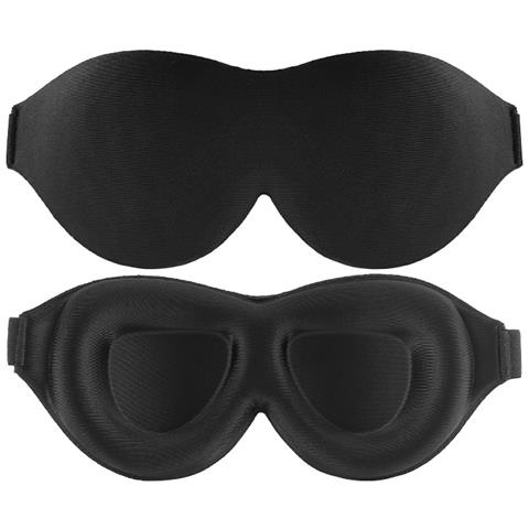 Confezione Da 2 Maschere Per Gli Occhi 3d Sleep Nero - Foto 6