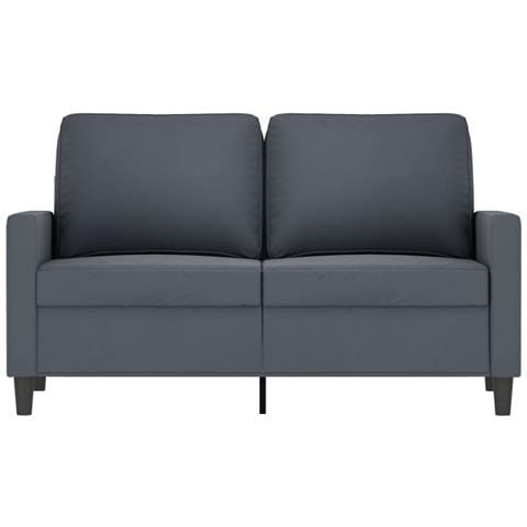 Divano A 2 Posti Grigio Scuro 120 Cm In Velluto - Foto 3