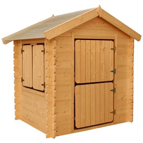 Casetta Legno Per Bambini - Casetta Giocattolo Per Bambini - L112xl146xa145cm / 1,1m2 - Casetta Da Gioco Da Esterno - Casetta Da Giardino Timbela M516-1 - Foto 1