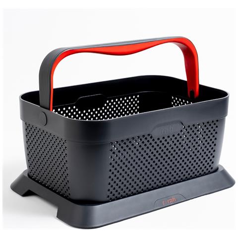 Rati Basket - Rosso, Cestino Per Auto Con Adattatore Di Fissaggio Al Bagagliaio, Antiscivolo E Stabile Durante La Guida I 94% Di Materiale Riciclato - Foto 1