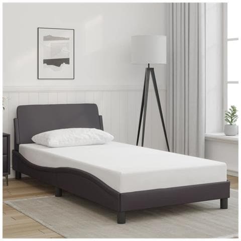 Giroletto con Testiera Crema 100x200 cm in Similpelle - Foto 9