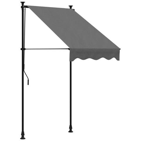 Tenda Da Sole Retrattile Antracite 100x150 Cm Tessuto E Acciaio - Foto 2