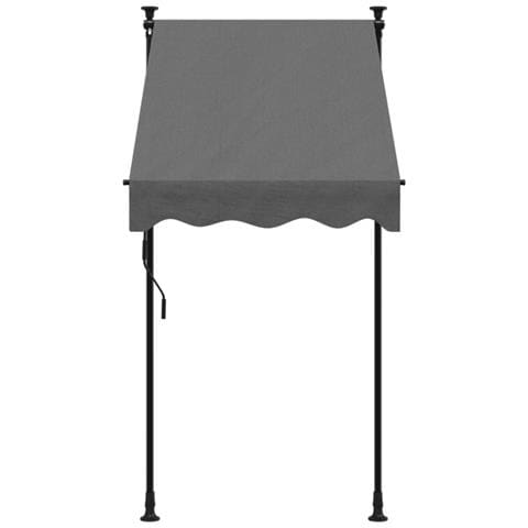 Tenda Da Sole Retrattile Antracite 100x150 Cm Tessuto E Acciaio - Foto 3