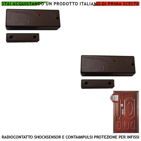 Rilevatore Magnetico Wireless Fr. 433,92 Mhz Sismico Regolabile Ingresso Sensori Antifurto Remoti Nc Contaimpulsi Per - Foto 1
