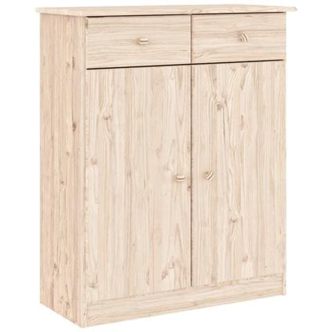 Credenza Alta 77x35x188 Cm In Legno Massello Di Pino - Foto 2