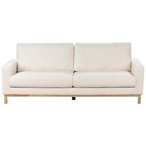 Divano 3 Posti Siggard Bouclé Bianco - Foto 2