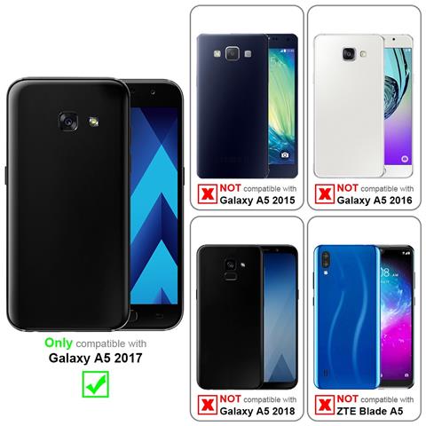 3x Pellicola Armatura A Schermo Intero Compatibile Con Samsung Galaxy A5 2017 In Trasparente Con Nero - 3x Vetro Temperato (tempered) Di Protezione Del Display In Durezza 9h Con 3d Touch - Foto 2