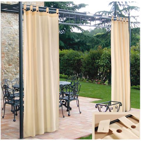 Tenda Gazebo Idrorepellente Con Passanti Bretelle Poliestere 160x270 Cm Beige - Foto 1