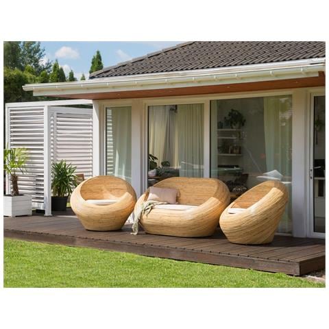 Beliani Divano Posti Rattan Naturale Maiori ePRICE
