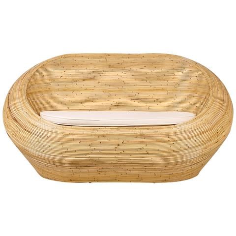 Divano 2 Posti Rattan Naturale Maiori - Foto 2