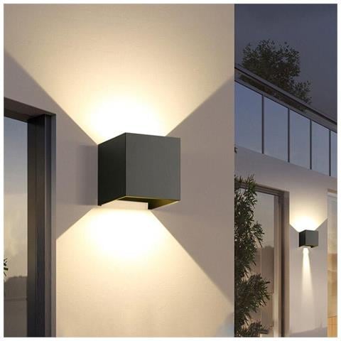 Applique A Parete Faretto 52 Led Luce Naturale 22 W Esterno Interno Ip65 Es66nn - Foto 1
