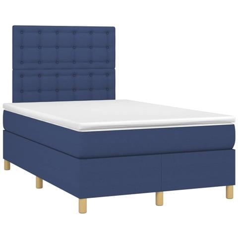Giroletto A Molle Con Materasso Blu 120x190 Cm In Tessuto - Foto 2
