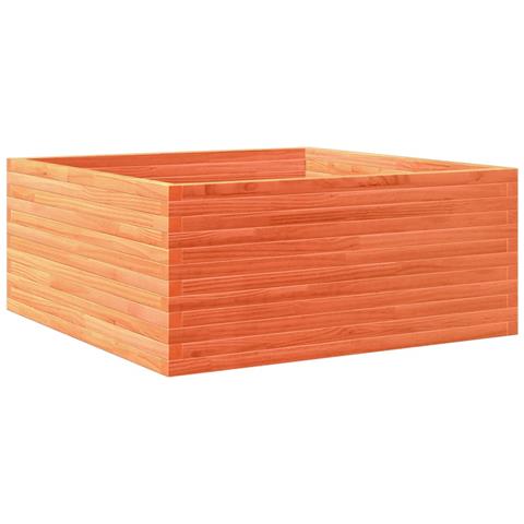Fioriera Giardino Marrone Cera 110x110x46cm Legno Massello Pino - Foto 2