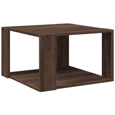 Tavolino Salotto Rovere Marrone 51,5x51,5x30 Legno Multistrato - Foto 2