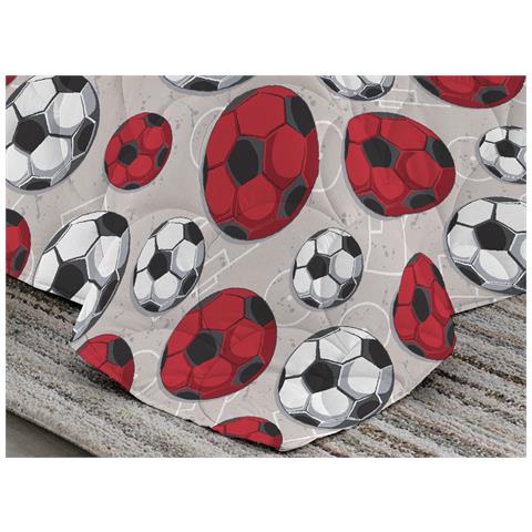 Trapunta Piumone Invernale Linea Pensieri Delicati Disegno Calcio Singolo Rosso - Foto 5