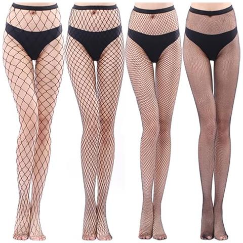 Collant A Rete - Confezione Da 4 Black - Foto 1