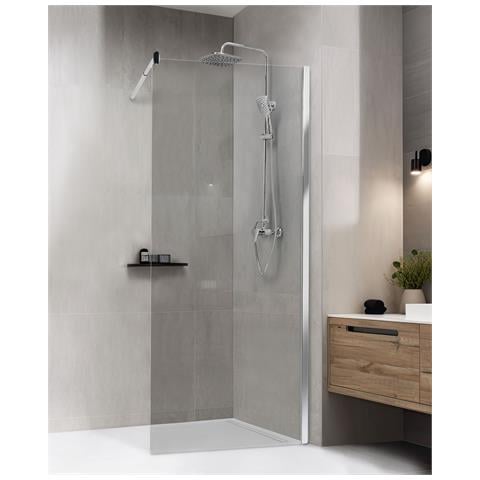 Parete Doccia Ahaus 80 X 190 Cm Argento - Foto 1