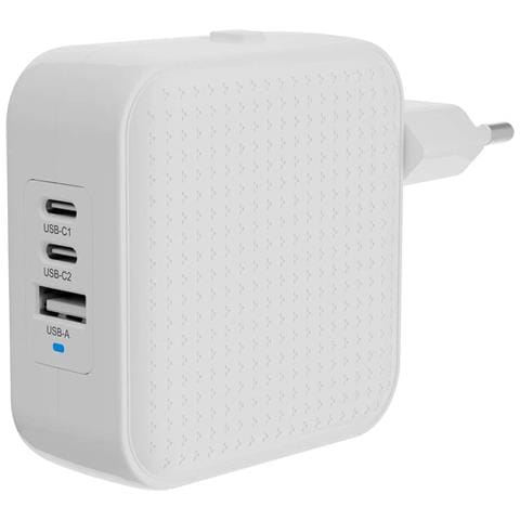 CARICATORE DA VIAGGIO 70W WH USB-C GAN (3C+1A) BIANCO - Foto 2