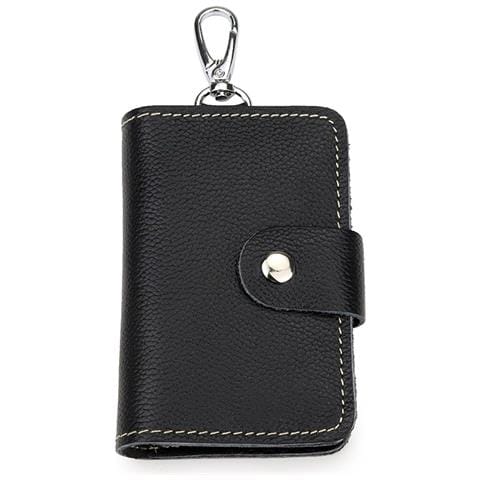 Portafoglio Portachiavi In Pelle Da Uomo - Organizer Per Chiavi Sottile E Compatto Black - Foto 1