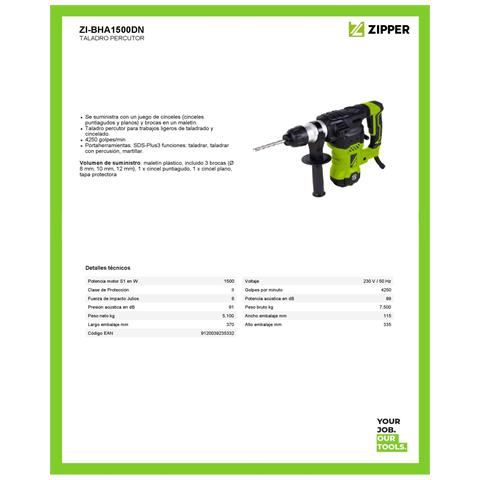 Martello Perforatore Demolitore Pneumatico 6j Sds-plus Zi-bha1500dn - Foto 8