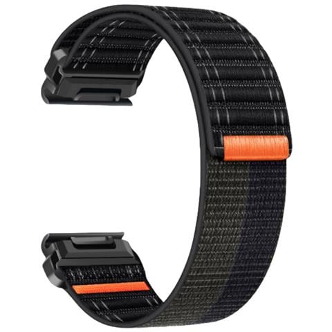 Cinturino Per Orologio In Nylon Per Garmin Fenix 8/5/6/7x Pro/epix 935/965 Black + Light Gray 22 Mm - Foto 1