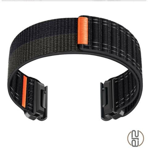 Cinturino Per Orologio In Nylon Per Garmin Fenix 8/5/6/7x Pro/epix 935/965 Black + Light Gray 22 Mm - Foto 2