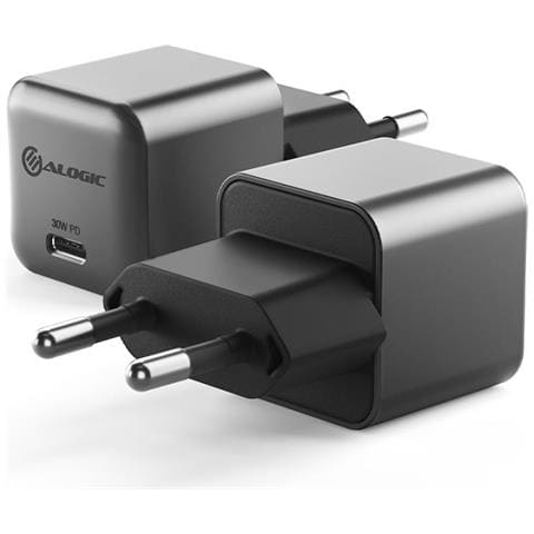WCG1X30SGR-EU Caricabatterie per dispositivi mobili Telefono cellulare, Computer portatile, Smartphone, Tablet Nero, Grigio AC Ricarica rapida Interno - Foto 1